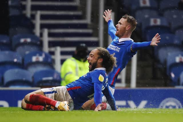 Tom Naylor celebrates his goal against Peterborough. Picture: Joe Pepler