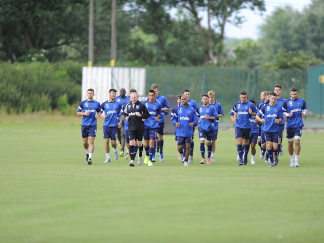 Pompey return to pre-season training at St John's College playing fields, Farlington in July 2013, under Guy Whittingham. Picture: Allan Hutchings