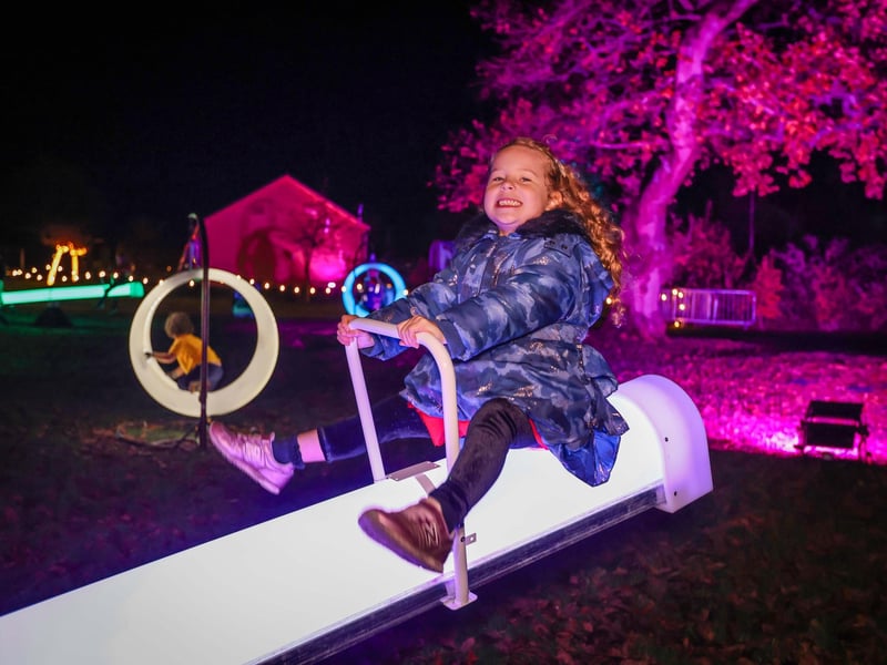 An illuminated seesaw