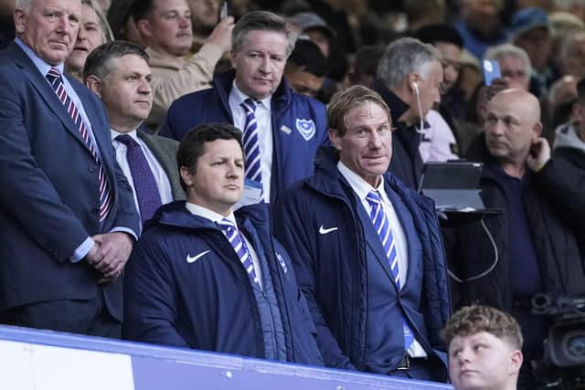 Andy Redman and Eric Eisner were at Fratton Park on Tuesday night against Wigan - with Gaffer For A Day Ian Limb pleased with most of Tornante's tenure. Picture: Jason Brown/ProSportsImages