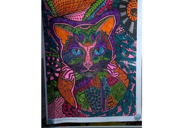 Finlie, Ebonie and Tobbie Hynd from Fareham have been creating colourful pictures to give to their neighbours and brighten their days