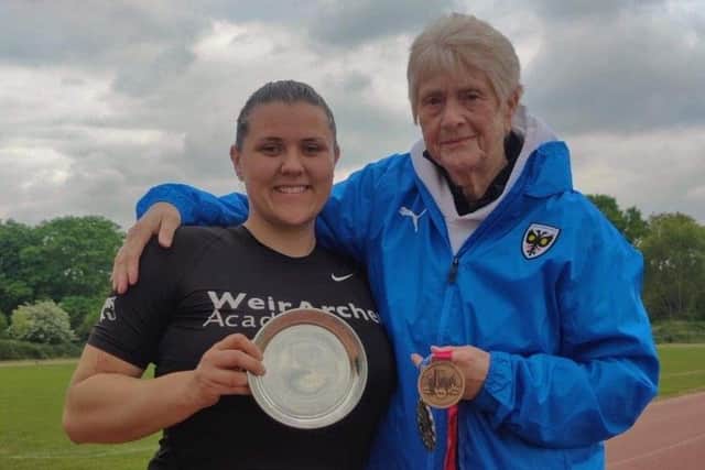 Eden Rainbow-Cooper with Jenny Archer.
