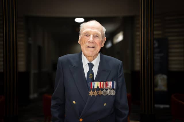 Len Chivers, the last surviving crew member of HMS Kipling which was sunk in 1942, at the Royal Maritime Hotel. Picture: Alex Shute