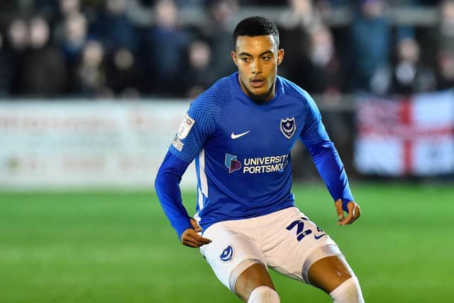 Pompey loanee Miguel Azeez is set to be recalled from his Blues loan by Arsenal after making only 10 appearances this term.   Picture: Graham Hunt/ProSportsImages