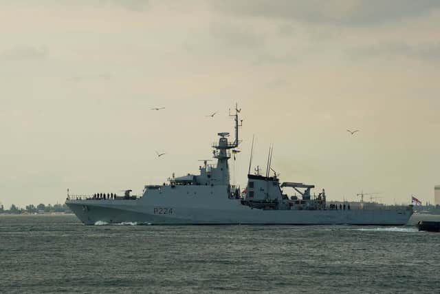 HMS Trent pictured in the Black Sea on Exercise Sea Breeze in June 2021