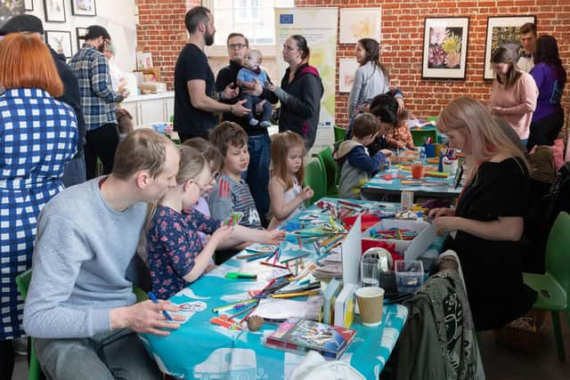 A family Saturday at Aspex Gallery in 2019. Picture: Keith Woodland (270419-1)