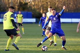 Baffins' Jason Parish scored his 16th goal of the season at US Portsmouth.
Picture: Chris Moorhouse