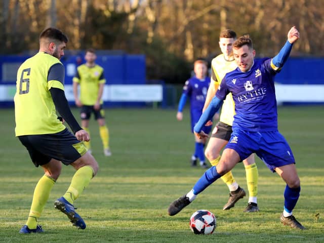 Baffins' Jason Parish scored his 16th goal of the season at US Portsmouth.
Picture: Chris Moorhouse