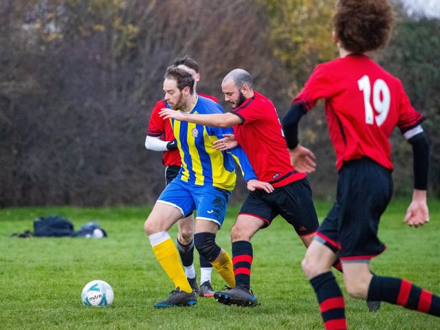 AC FC (blue/yellow) v Chichester United. Picture by Alex Shute