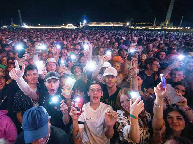 From humble beginnings 11 years ago as a free festival in the dockyard, Victorious is now a major part of the UK circuit. Here fans watch Sam Fender last year