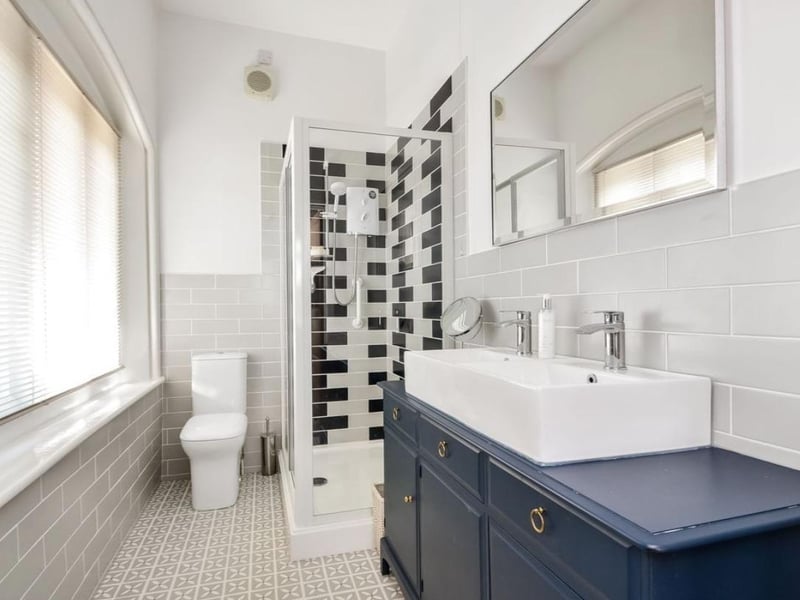 The property comes with eight bedrooms, three bathrooms and two reception rooms.