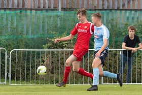 Harry Jackson hit a hat-trick as Horndean hammered Hamble Club 9-0 in the FA Vase. Picture: Keith Woodland