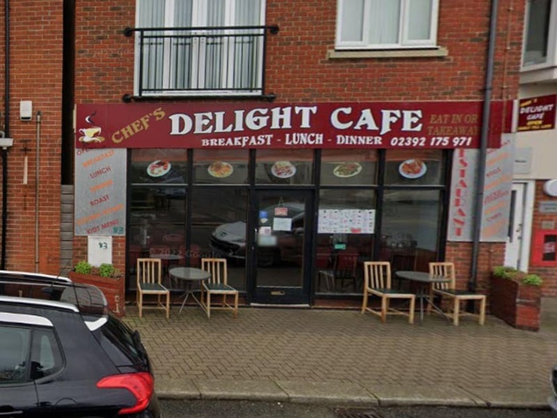 Chef's Delight Cafe, at Unit 1 83-93 High Street, Lee On The Solent was handed a five-out-of-five rating after assessment on June 1.