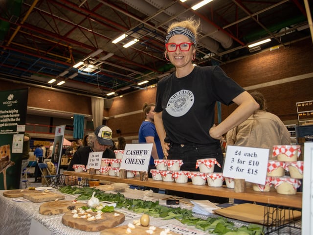 Becky Collett of Baby Cheesus was offering a selection of vegan cheeses 

Photos by Alex Shute
