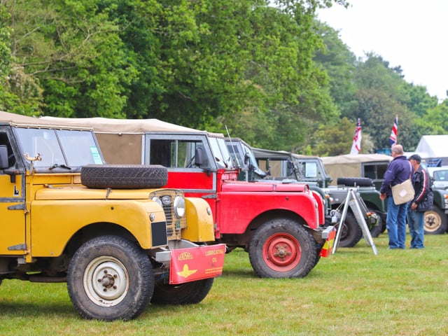 Land Rover Series One Club display in the Land Rover Rummage at the Spring Autojumble