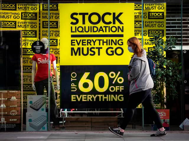 Shops that have closed since March 2020. Picture: TOLGA AKMEN/AFP via Getty Images