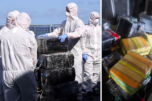 More than £140m worth of cocaine was seized across two operations. Picture: Royal Navy.