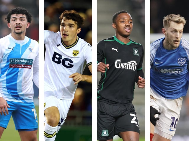 From left: Josh Gordon, Kyle Joseph, Niall Ennis, Joe Pigott.