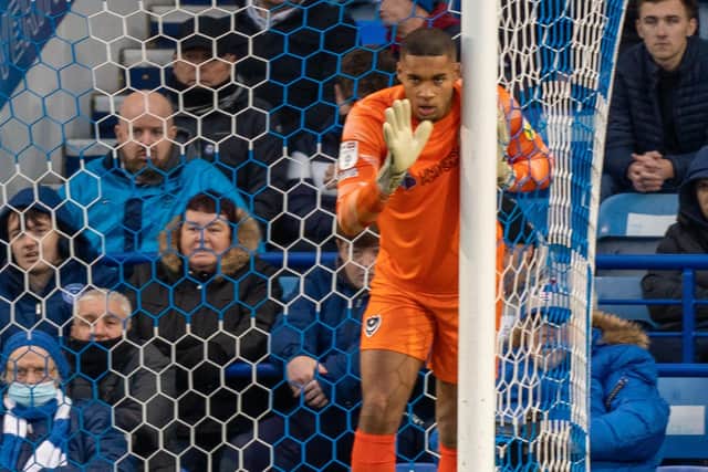 Gavin Bazunu kept his 10th clean sheet of the season in Pompey's 2-0 win over Morecambe on Saturday.