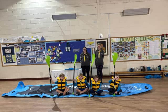 Warsash Sea Scouts with new paddle board