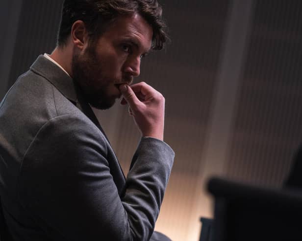 Dr James Ford (Tom Hughes) is under investigation in the new series of Malpractice (Picture: World Productions/ITV)