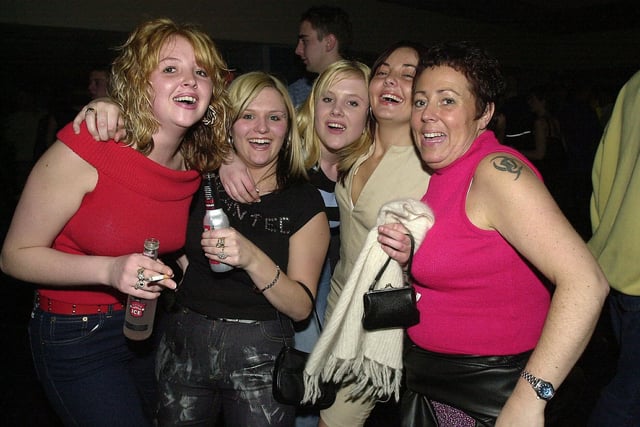Clubbers having fun at the Pyramids Night Club on Southsea Sea Front in the 00s.