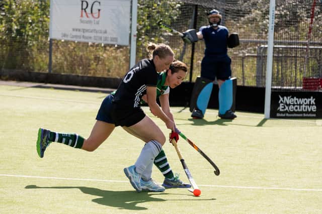 Hannah Oldham, left, was on target as Fareham defeated Henley 3-2.
Picture: Duncan Shepherd