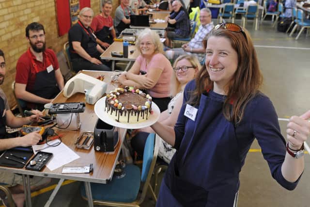 The Portsmouth Repair Cafe celebrates its first birthday in 2019.
Founder Clare Seek leads the fun.
Picture: Ian Hargreaves  (200419-1)