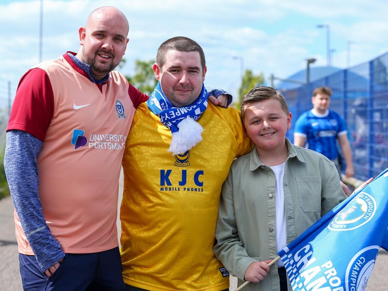 Pompey fans before the last home game of the season, Portsmouth v Wigan Athletic, at Fratton Park, PortsmouthPicture: Chris Moorhouse