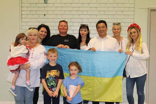 Alan Mak MP (third from right) with visitors to the CommUNITY Games