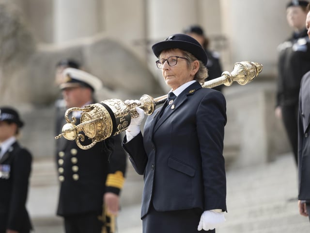 The proclamation of King Charles III in Guildhall Square in Portsmouth on September 11, 2022