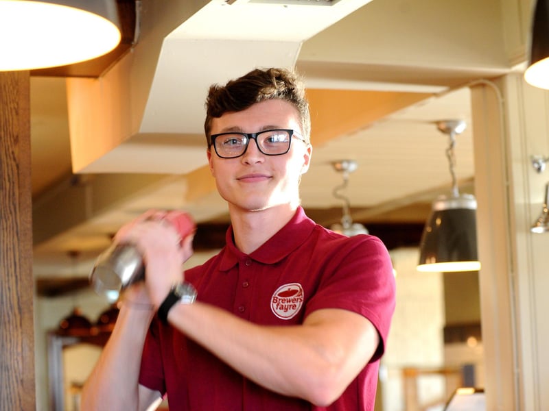 Clarence Pier Brewers Fayre pub has officially reopened on February 6, 2023.
Pictured: Kamil Panasiuk, team member,makes cocktails.