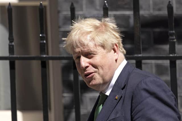 LONDON, ENGLAND - JUNE 08: Prime Minister Boris Johnson departs No 10 Downing Street to attend Prime Minister's Questions in the House of Commons on June 8, 2022 in London, England. It is his first PMQs since he survived Monday's vote of confidence, in which more than a third of Conservative MPs voted to oust him. (Photo by Dan Kitwood/Getty Images)