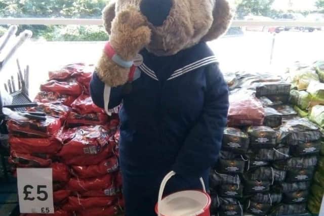 Community champion Caroline Mannell will be dressed as a Naval Bear for the weekend of fundraising fun