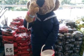 Community champion Caroline Mannell will be dressed as a Naval Bear for the weekend of fundraising fun