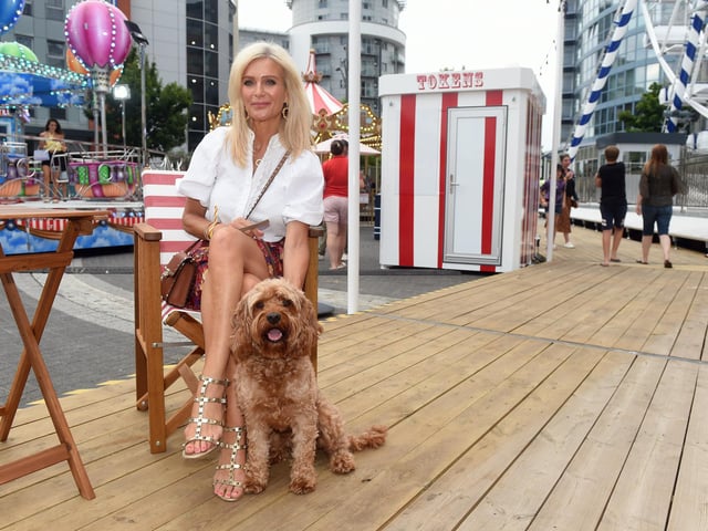 Sarah Boyce, 53, from Chiddingfold, with her Cavapoo Chester, three  (210722-1478)
