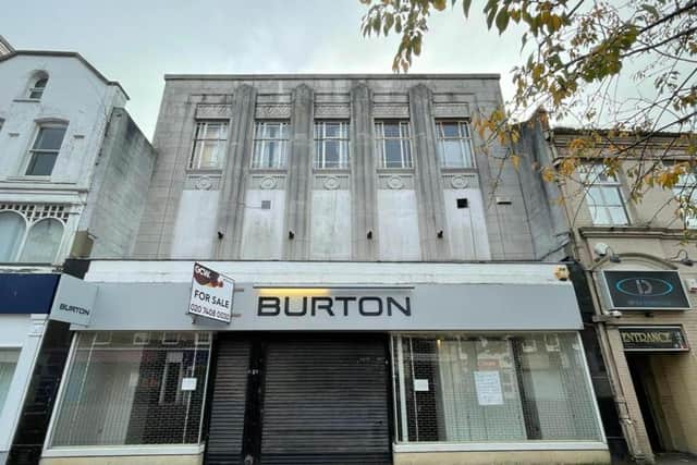 Burton menswear shop, currently vacant.