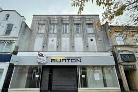 Burton menswear shop, currently vacant.