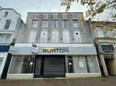 Burton menswear shop, currently vacant.