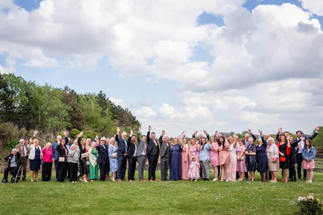 Family and friends at Les and Heather Stanford's wedding. Pictures: Carla Mortimer Wedding Photography.