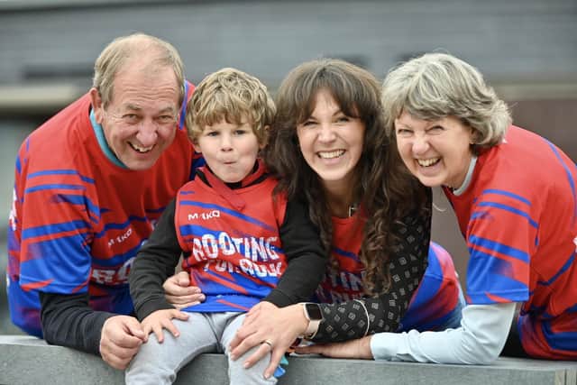 Pictured: Middle left, Rudy, with mum Fiona, middle right.