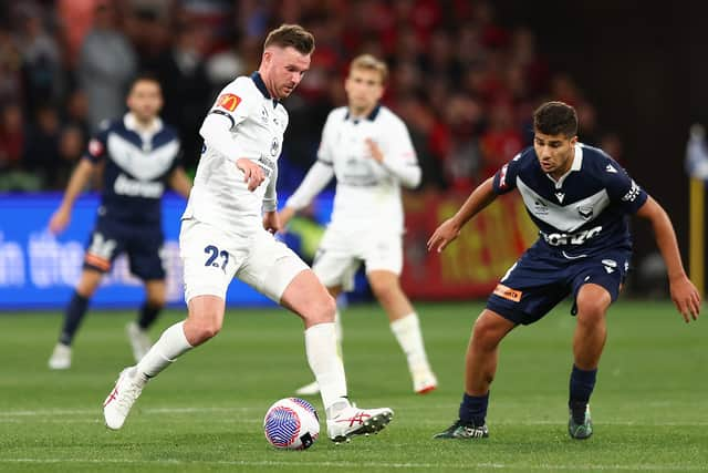 Former Pompey midfielder Ryan Tunnicliffe in action for Adelaide United against Melbourne Victory   Picture:Graham Denholm/Getty Images