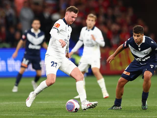 Former Pompey midfielder Ryan Tunnicliffe in action for Adelaide United against Melbourne Victory   Picture:Graham Denholm/Getty Images
