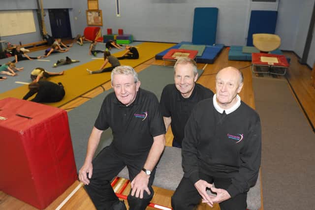 Pictured from left: John Molloy (80), head coach, Peter Brooke (69) and Ray Peck (80), senior coaches. Picture: Sarah Standing (170120-5298)