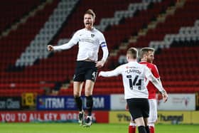 Tom Naylor celebrates at Charlton