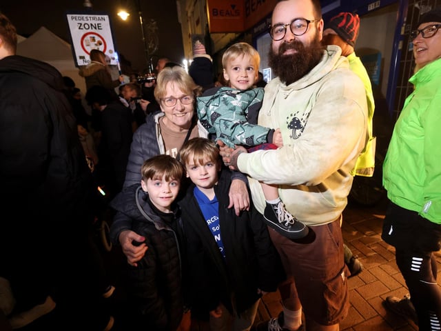 Friends and family flocked to Gosport High Street to see the Christmas lights turn on.