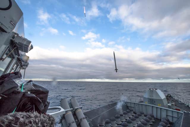 HMS Argyll firing trials of the new Sea Ceptor air defence system. Picture: Royal Navy