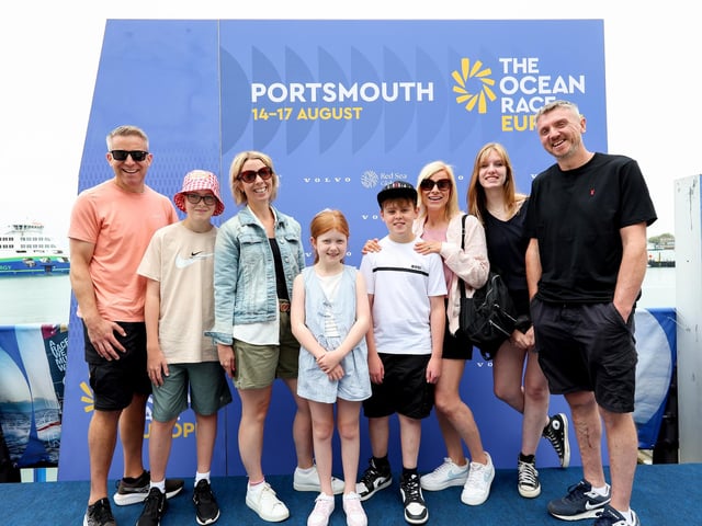 The Phelps and the Hammond families at The Ocean Race's Fan Day. Picture: Chris Moorhouse (160825-19)