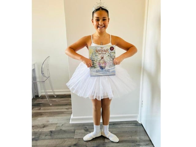 Ralphie-Mae looks wonderful as the ballerina from the Nutcracker.