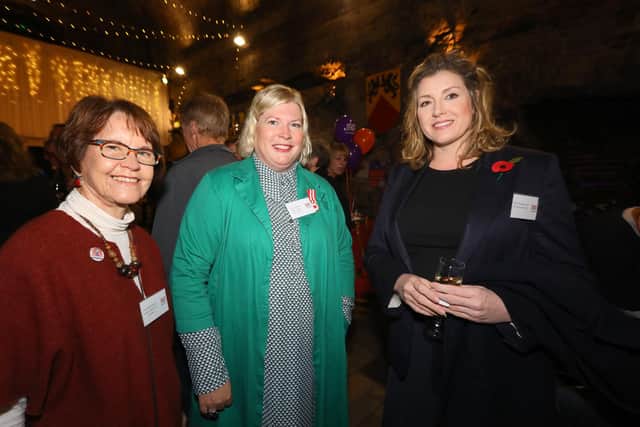 From left, Chair of board of trustees Anita Woodcock, chief operating officer Jo Toms and Penny Mordaunt MP. Home Start celebrate their 30th anniversary at a party in the Square Tower, Old PortsmouthPicture: Chris Moorhouse (jpns 101122-10)